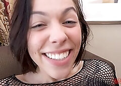 Harlow Harrison gets double stuffed by two big cocks in her tight ass