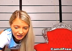 Blonde Babe Dancing And Showing Her Beautiful Body