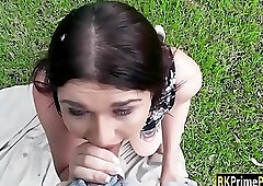 April Dawn swallows cum for some money