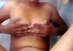 Gouthami reddy manthena showing Nude sexy boobs and Pink pussy in bathroom at village