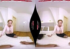 Redhead MILF Footjob in VR