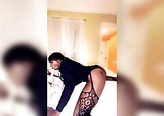 ⭐️BBC BLACK TS TWERKING DURING THE TIME THAT BANGING A SEX TOOL
