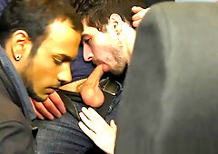 amazign gang bang in bus oin the road in paris 3 - InterracialBarebackSex