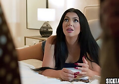 Disobedient booty teen Holly Day spanked & fucked while sucking shaft