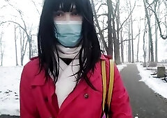 Sissy Femboy Flashing in a Park