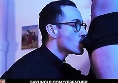 Catholic priest rawdogs horny Jace Maden