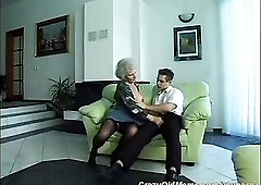 Old granny loves his hard jock