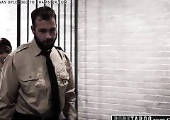 Corrupt cops Chad White & Adriana Chechik castigate Vienna Rose for spray painting with her boyfriend, Adriana bangs hard with her ding-dong as th