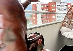Colombian Body Builder Flip Fucking with Big Black Cock American Zaddy