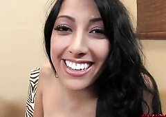 Looking to add adventure to her sex life, Kimberly is surprised when she opens her eyes to a Huge White Cock! Watch this super hot teen suck it and fu