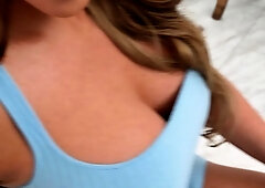 Big tits MILF stepmom sucks big dick