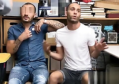 Two latin guys caught and apprehended by security guard