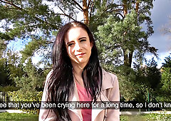 Watch this tattooed brunette tease ex with her tight pussy in a park fuck-fest