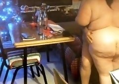 Fat mature brunette enjoying doggystyle sex on hidden cam