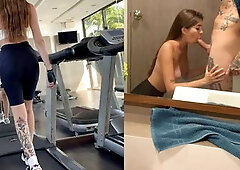 Fit Babe Taste My Protein after Workout / Public Sex