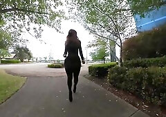 Latex Doll Wandering in the Rain P1