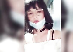 Cute Sissy Playalone and Squirt in Local Park