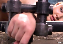 Blonde is chained and set on Sybian