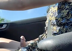 Super-Fucking-Hot trans doll Raven Thorne blows a load in the camper