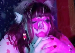 Cute Clown PuppyGirl Swallows Wang - Blair Barks
