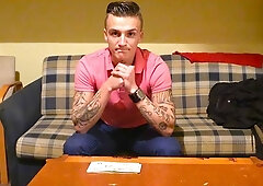 Dude with awful tattoos gets fucked by a loan shark