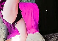 Stunning trans beauty Crossdresserkitty in solo masturbation session