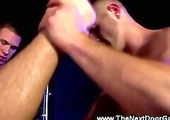 Horny guys stuff his ass