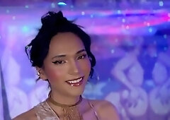 In heels, collapsing like a real princess