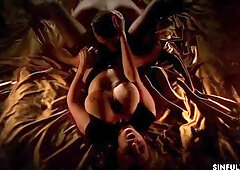 Looking-good Brandi Love and Ania Kinski - couple making love action - Sinful XXX