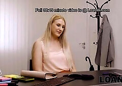 She wants to finish online training and agrees for sex with loaner