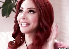 Hawt trans Lena Moon and Ariel Demure having an intensive three-some with man ROodrigo Amor