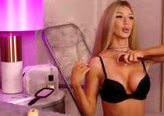 Busty Blonde Solo Tease