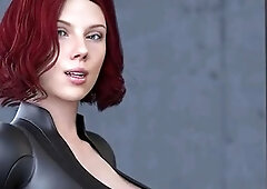 Black Widow Cock Tease w/ AI Voice [Redmoa]