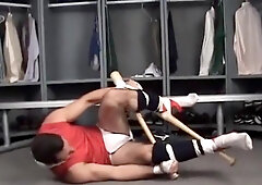 Baseball player bound and gagged