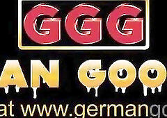 Hot Meli And Breasty Anna drilled Side by Side and whilst getting glazed and double permeated! German Semen Angels!