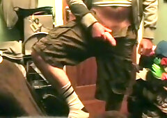 Jerk-Off in Army Combats