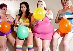 Mandie maytag,ellie boulder and suzee que big beautiful woman lick kristin kervz booty for her birthday