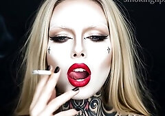Smoke Fetish Smokin' Cutie Red Lipstick Ai Video