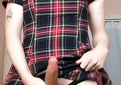 Jerking off shemale tranny solo play