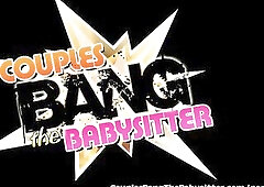 Teen Babysitter Drilled by Concupiscent Pair