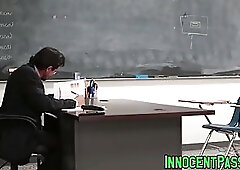 Jade Amber is getting fucked in the classroom after her favorite teacher was eating her pussy