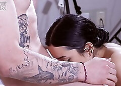 Tight Latina teen gets wrecked by handsome guy