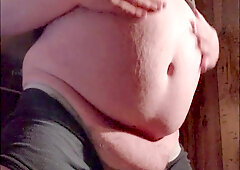 Gay belly inflation, burping, air inflation