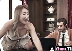 ANALTIME.XXX - Sexy Mastix Nicole Doshi Tempts Impressive Lover Into POUNDING HER BUTT! WILD FACEFUCK!