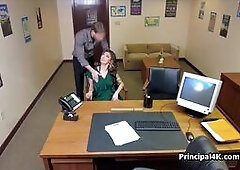 Ryan the principal is ready to make a deal with the lovely Mrs. Harper. She just needs to bend over for a serious hammering. That's all!