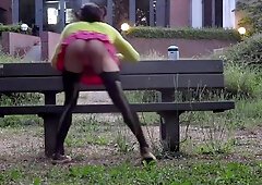 Upskirt In Public Bending Over