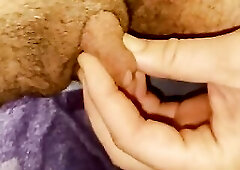 Wanking my massive love button