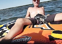 SEXY pumped up pair have SEX on a jetski in the midst of a lake