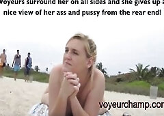 See blond at beach on now! - Flashing, Beach Exhibition, Amateur Porn