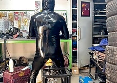 Fucking sex toy, leather vinyl pvc latex, homemade sex toy